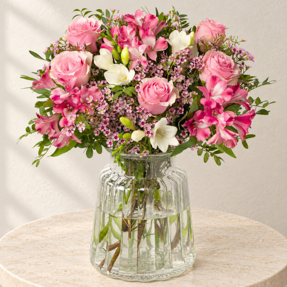 Hiking - Pink Roses and Freesias